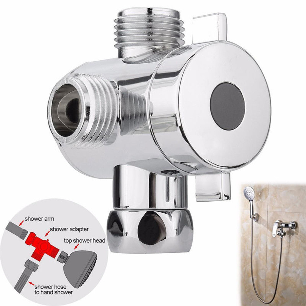 Badeværelsesarmatur vandhane reservedele 1/2 tommer trevejs t-adapter ventil til toilet bidet brusehoved omskifterventil