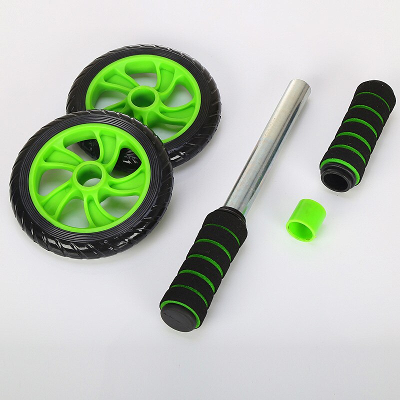 Sport zonder geluid buikspierwiel spiertrainer gymnastiek ab roller met mat pers voor oefening fitnessapparaat workout