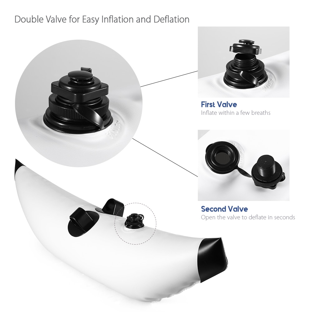 Kayak inflable de PVC M3141, Kayak, canoa, barco, flotador de pie, sistema estabilizador de PVC, equipo de aparejos, accesorios de pesca