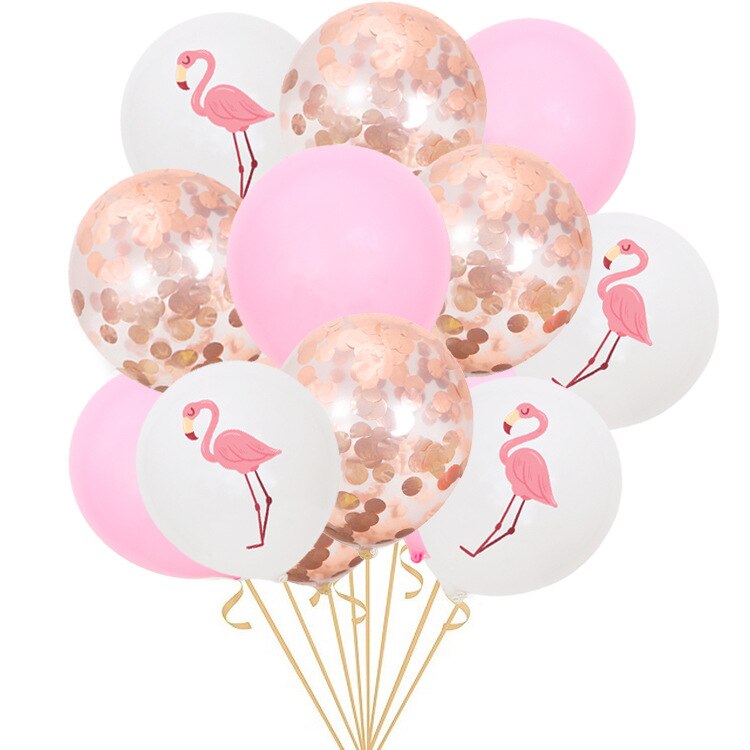 Pink Flamingo Cake Topper Tropical Party Summer Flower Girl Birthday Wedding Deco Flamingo Hawaii Hawaiian Party Decor