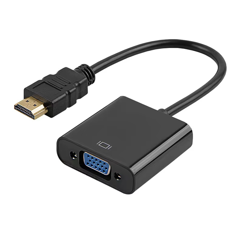 1080p hdmi-vga-sovitinta hdmi-yhteensopiva uros-vga-naarasmuunnin hdmi-skaalausvideokaapelijohtomuunnin tietokoneelle ja kannettavalle tietokoneelle: Default Title