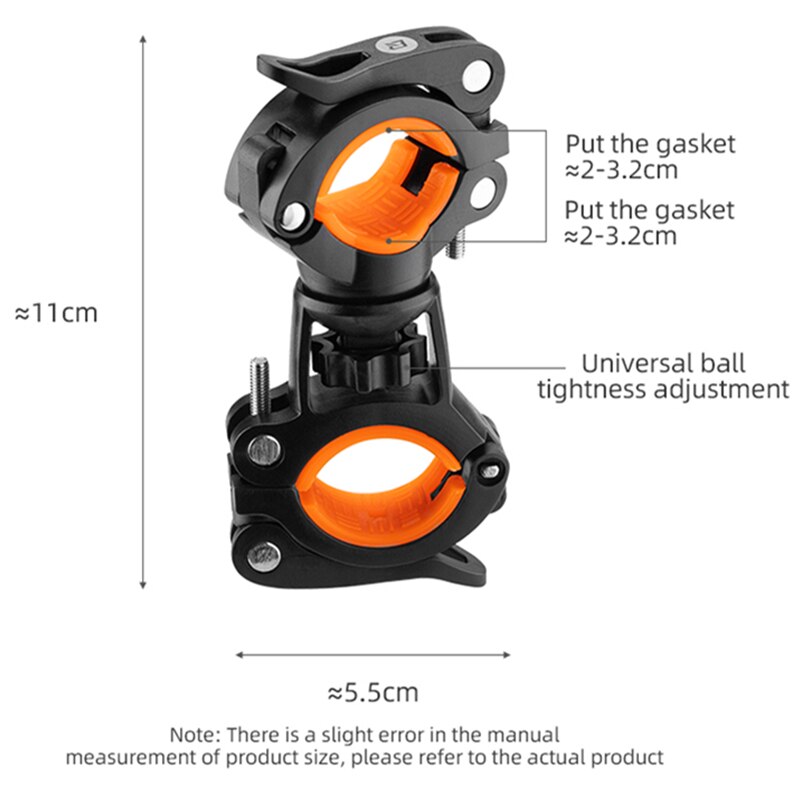 Rockbros Fietsen Lichten Houder Roterende Led Fietslicht Beugel Fiets Pomp Houder Quick Release Mount Fiets Accessoires