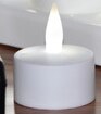 3 stykker ledet stearinlys genopladeligt flimrende stearinlys natlys simulation flamme te lys til hjemmebryllup dec: Hvid flimmer