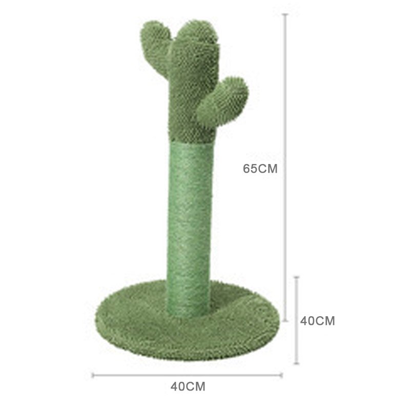 Cute Cactus Pet Cat Scratch Tree Toys Cactus Cat Scratching Post for Young and Adult Cats Climbing Frame Protecting Furniture: Single(large)