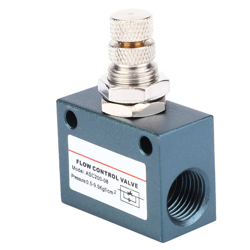 ASC200-08 G1/4 Pneumatische Air Flow Speed Control Valve Aluminium Gasklep