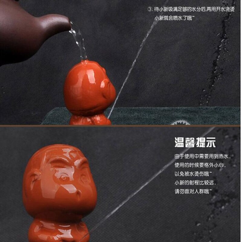 6pcs/lot pee doll Chinese yixing zisha purple clay tea pet home decoration on tea tray lovely pee boy tea play on sales in China