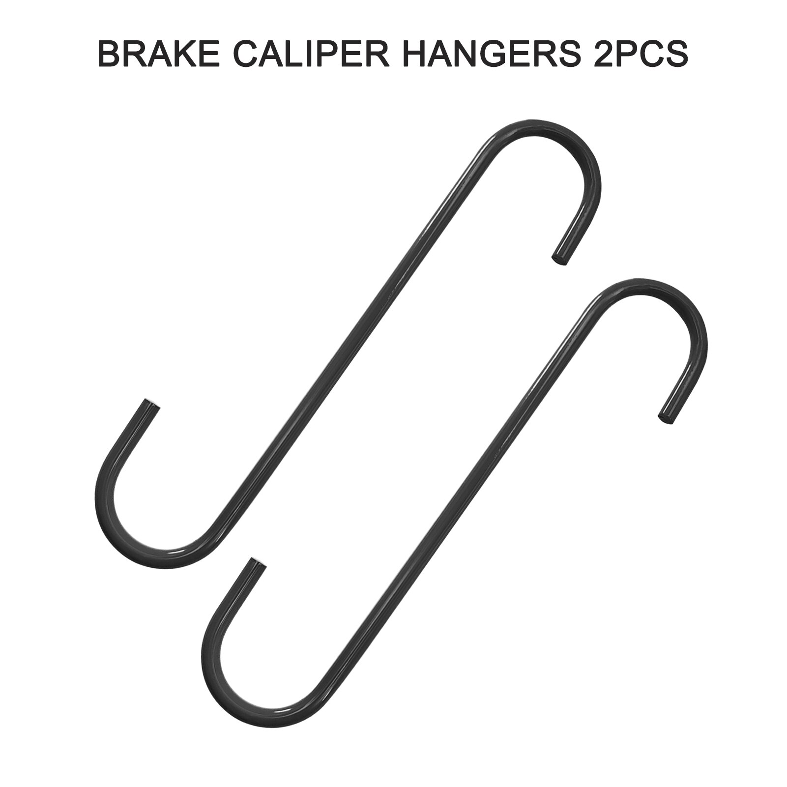 2PCS Automotive Brake Caliper Hooks with/without Rubber Tips Hangers Excellent Hanger Tool for Brake Bearing Axle&Suspension: Black without rubber