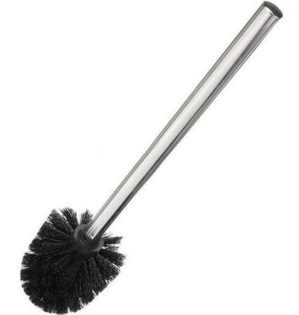 Substituição de aço inoxidável preto wc banheiro escova cabeça suportes limpeza ferramentas limpeza alta qualidade: Black