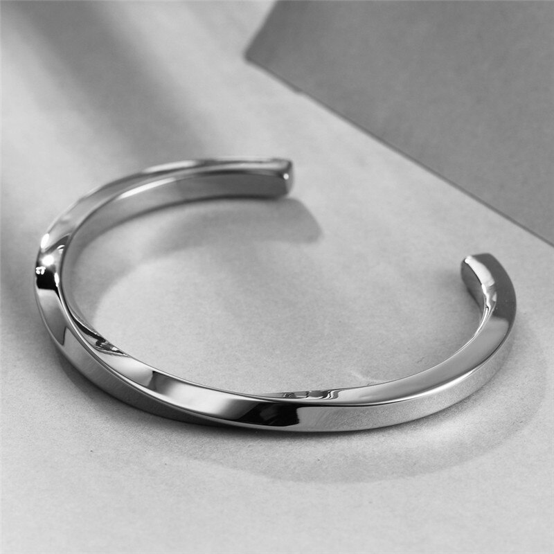 Modyle Gold Silver Color Classical Brand Stainless Steel Punk Bracelet for Woman
