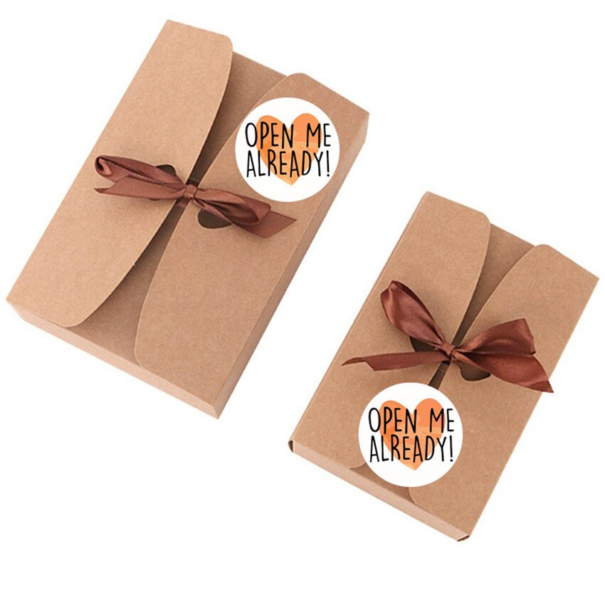 100-500Pcs "Open Me Already" Stickers Seal Labels Thank You Stickers For Packaging Decor Stationery Envelope Seal Labels
