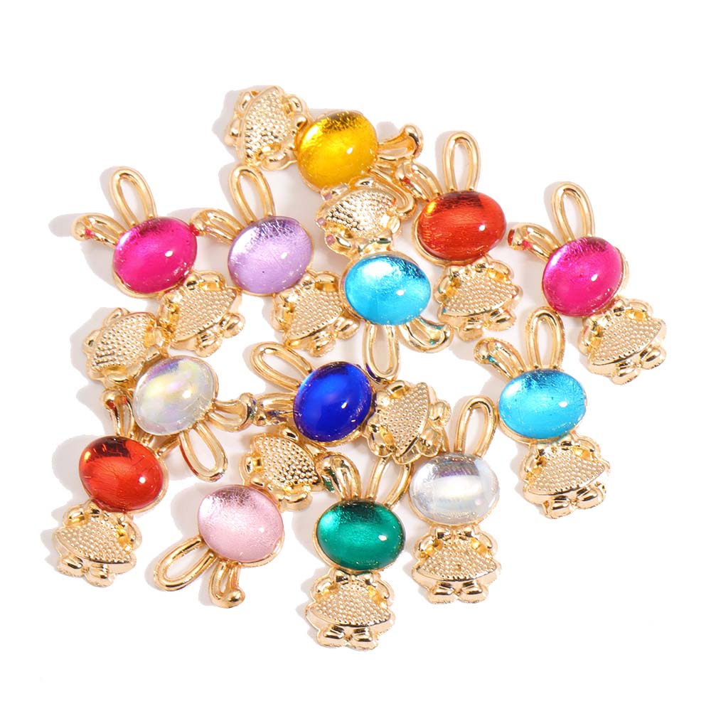 10 Uds. De dijes de animales de mariposa de cristal de colores mezclados, pendientes dulces para mujer, accesorios de pulsera, suministros de joyería Diy