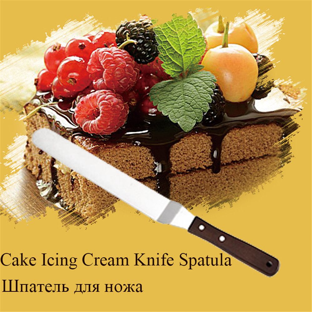 1pc 4/6/8/10 inch Stainless Steel Cake Spatula Butter Cream Icing Frosting Knife Smoother Kitchen Pastry Cake Decoration Tools
