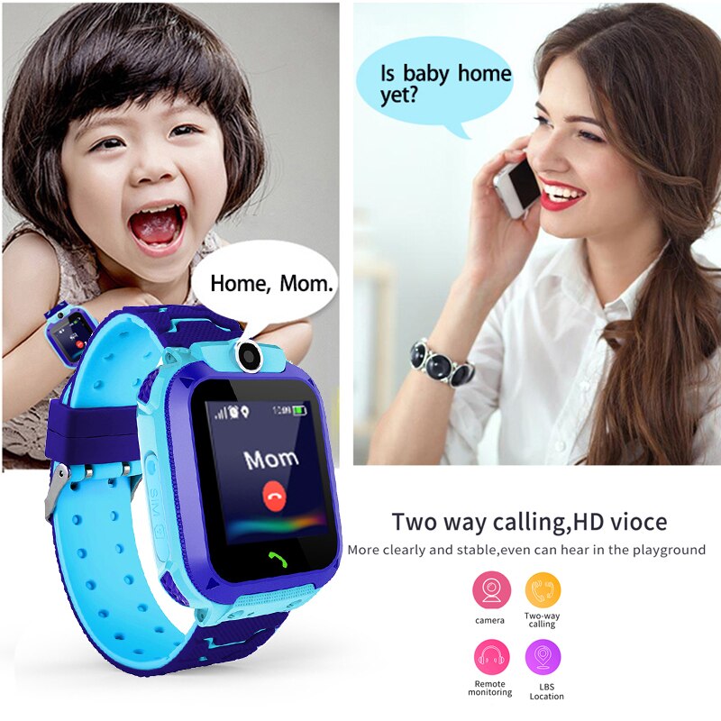 LUIK Waterdichte smart Kind Horloge SOS NOODOPROEP smartwatch LBS Positionering Tracking kids smart watch Kinderen + Box