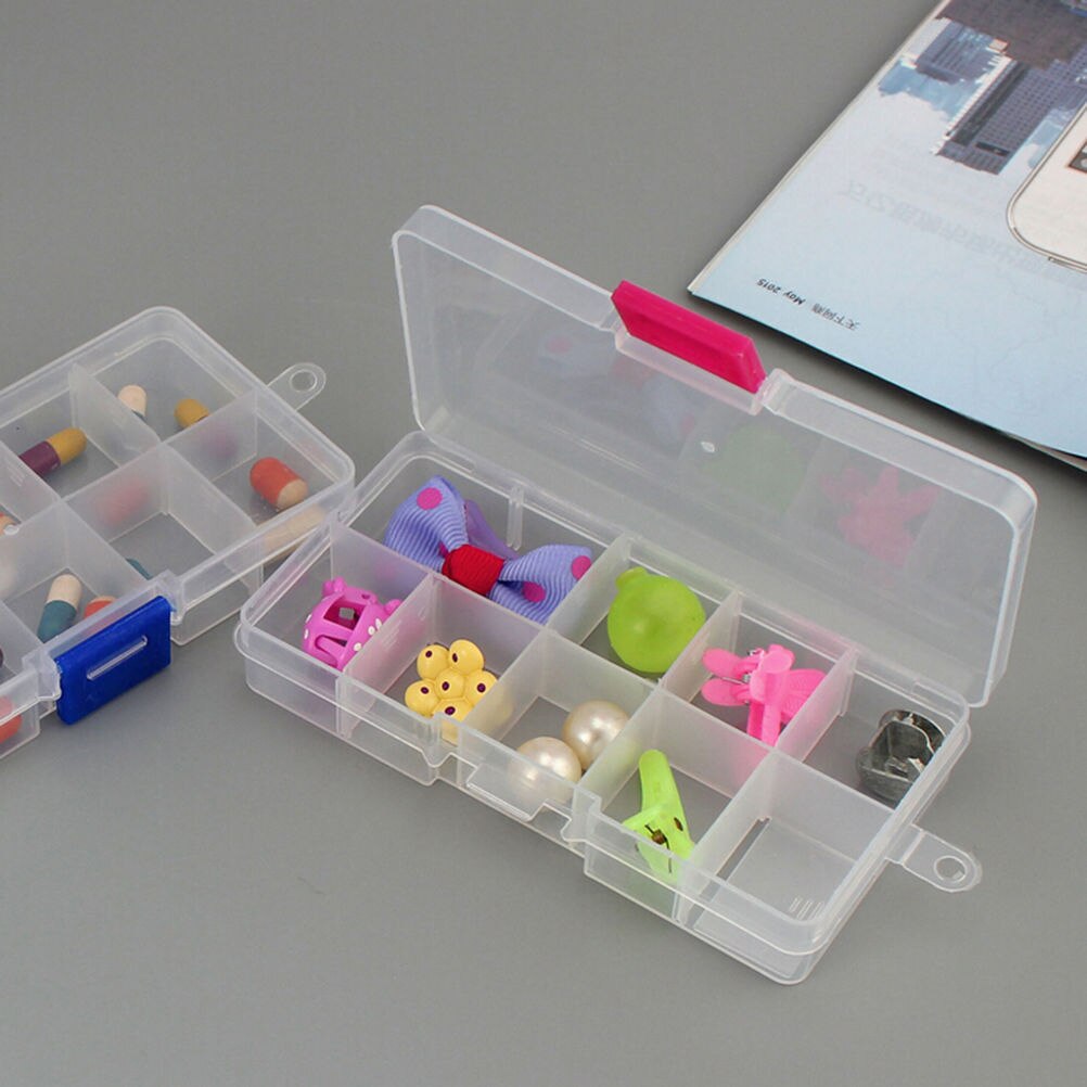 Plastic Organizer Container 10Slots Elektronische Onderdelen Schroeven Moeren Smd Sieraden Kralen Storagebox Reparatie Gereedschapskist Casecraft