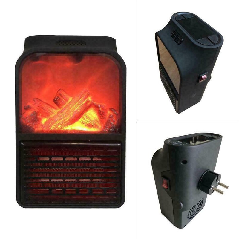 900W Wall Mount Electric Fireplace Heater Flame Air Warmer with Remote Control KSI999