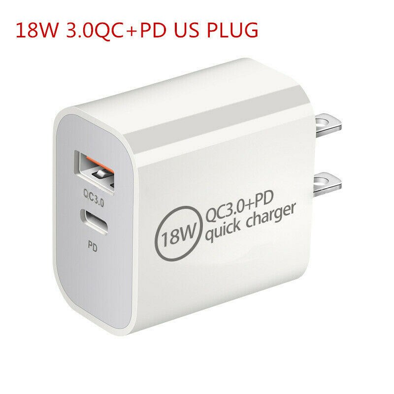 Ugi 18W 3A Pd Type-C QC3.0 Usb Snelle Oplader Mobiele Telefoon Us Uk Eu Au Plug Adapter voor Iphone 12 Samsung Oneplus Htc Xiaomi Usb C: ons