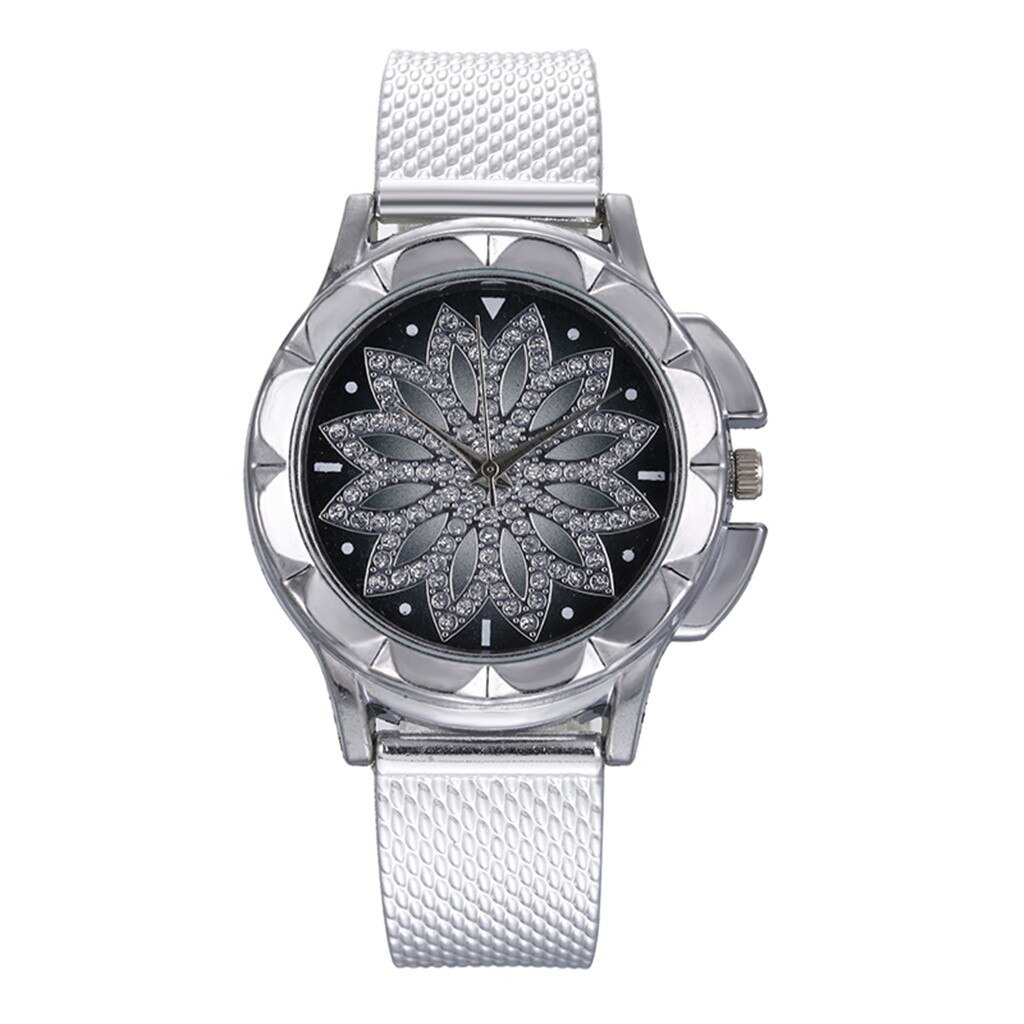 Mode Vrouwen Horloge Creatieve De Top Dames Stalen Riem Horloge Wilde Lady Horloges Vrouwelijke Klok Relogio Feminino: Zilver