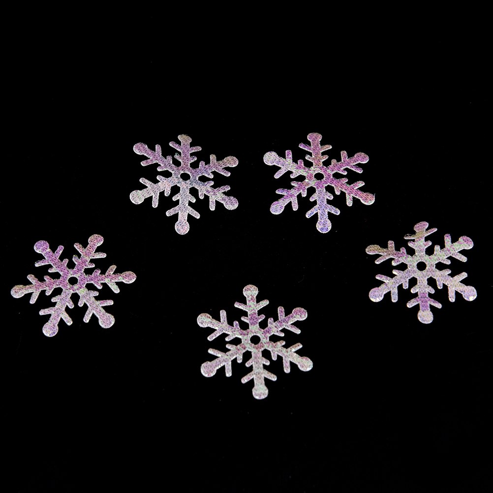 300 Stks/pak 1.5 Cm/2 Cm/3 Cm Witte Sneeuwvlokken Pluizige Sneeuwvlok Confetti Winter Wedding Table Party Kerst decoratie