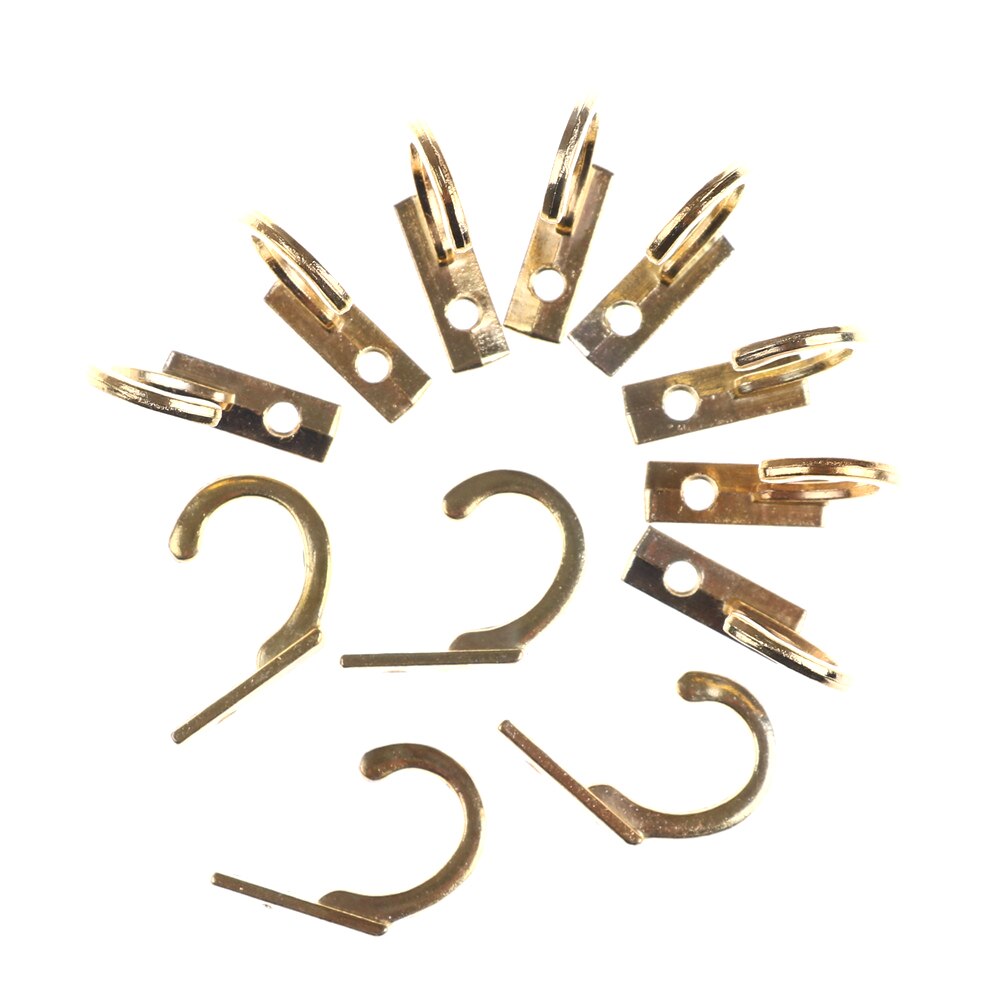 10PCS Small Antique Hooks Wall Hanger Curved Buckle Horn Lock Clasp Hook For Wooden Jewelry Box Furniture Hardware