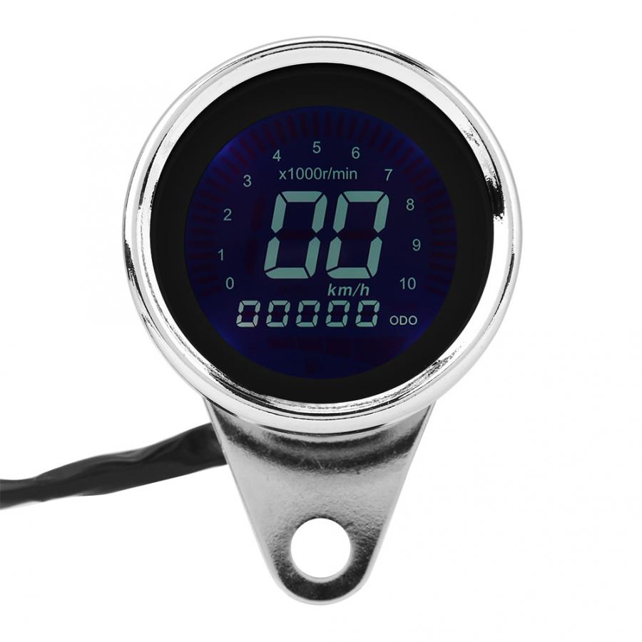 Universal Retro Motorcycle Digital Speedometer LED LCD 160km/h Tachometer Speed Gauge Oil Level Meter With Back Light Clear Lens