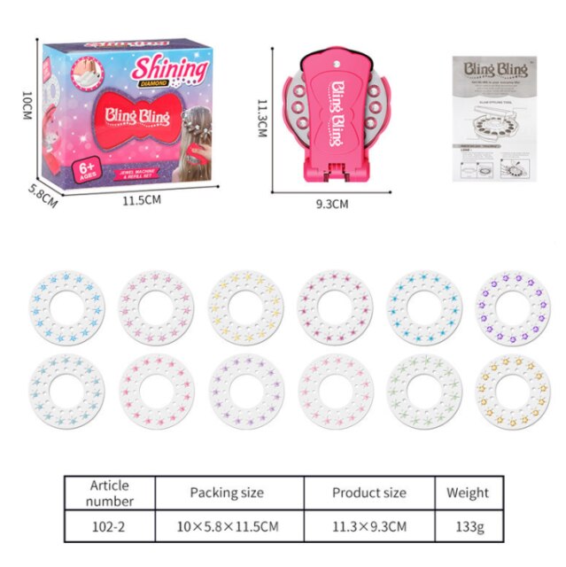180er -packung edelsteine blingers Luxus einstellen spielzeug diy kristall diamant praktisch aufkleber bling haardeko werkzeug spielzeug: Werkzeug und 12 edelsteine