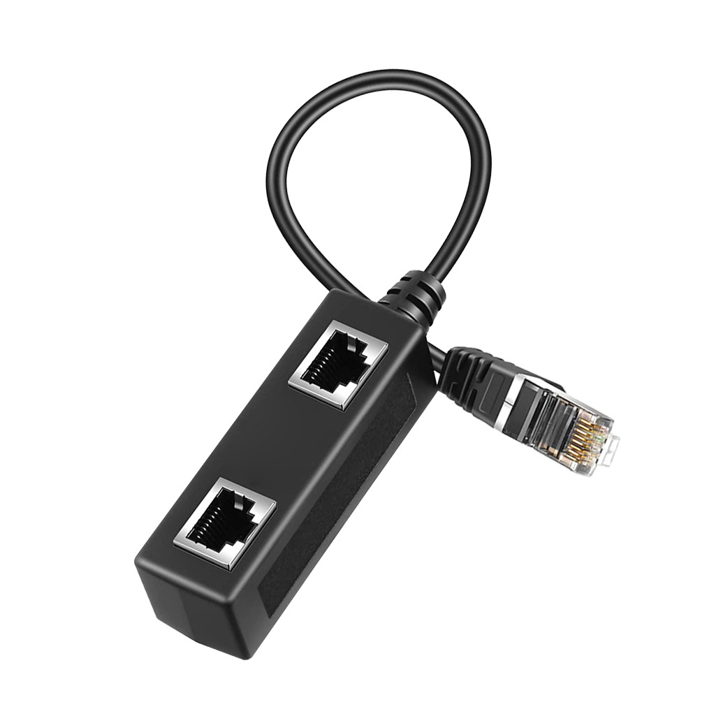 Rj45 ethernet-kabeldelare nätverksadapter cat 7/6/5e ethernet-adapter 8 p 8c nätverksförlängare förlängningskabel för ethernet-kabel: Röd