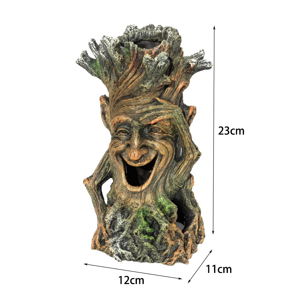 Resin Aquarium Wood Tree Man Decoration Ornaments Fish Shrimp Shelter Fish Tank Landscaping Aquascape Decor Aquarium Accessories
