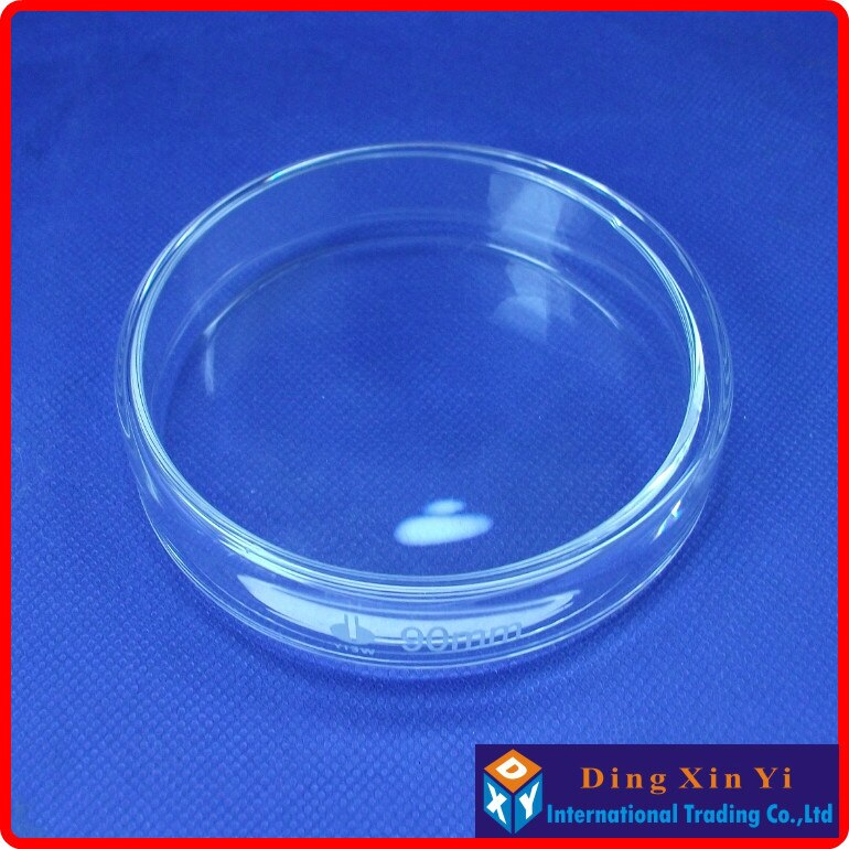 (8 stykker / parti )90mm petriskål med høj borosilikatglas, glasdyrkningsskål og høj temperaturbestandighed