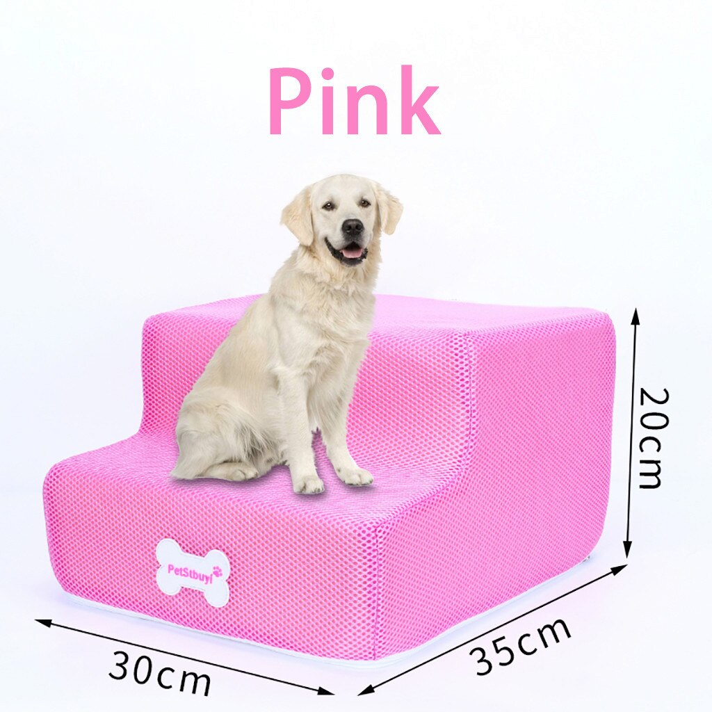Pet Bed Stairs Pet Stairs Breathable Mesh Foldable Pet Stairs Detachable Dog Ramp 2 Steps Ladder for Small Dogs Puppy Cat Bed: J