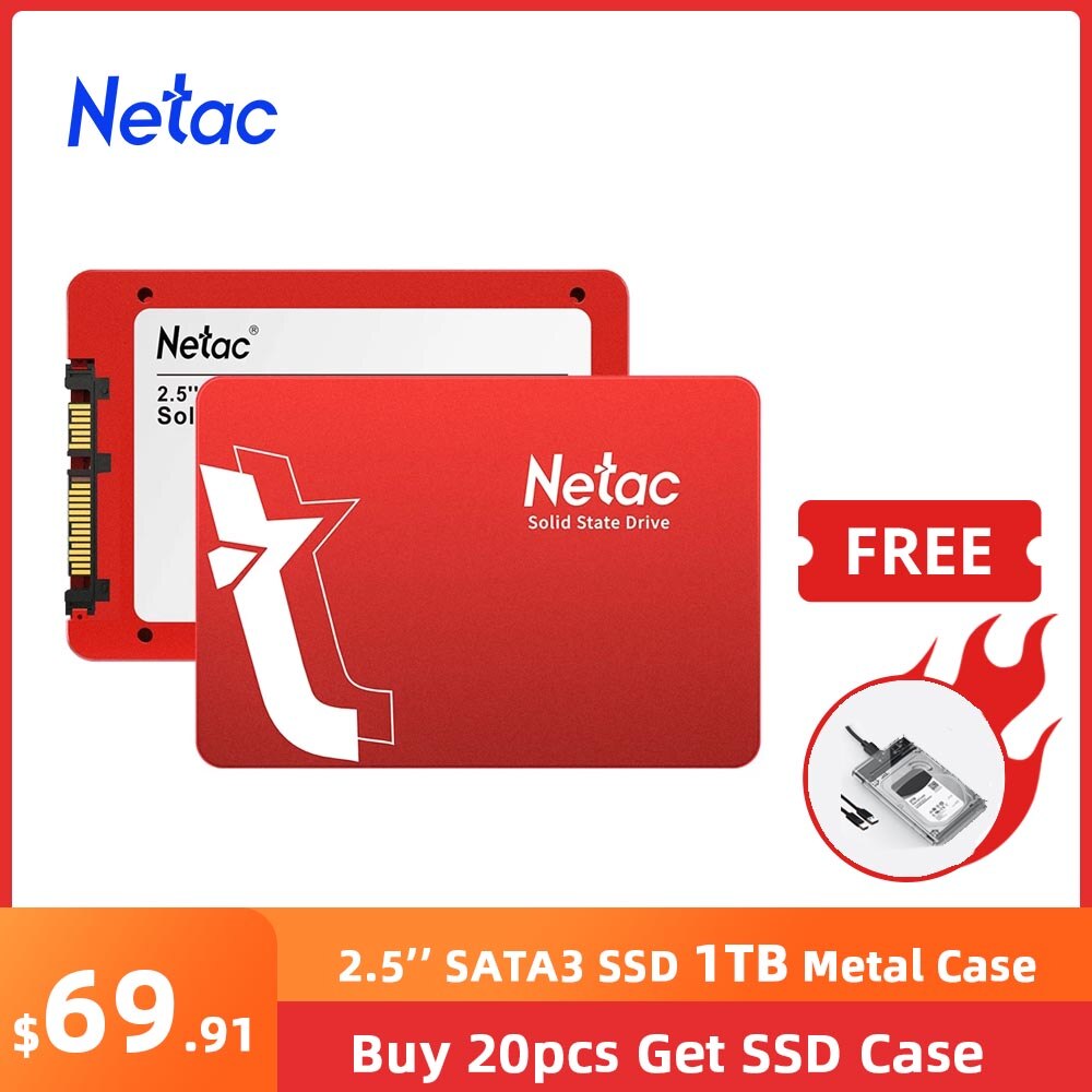 Netac SSD 1tb 2tb SSD 128gb 240gb 512gb Hard Disk 256gb HD Internal 2.5&#39;&#39; SATA3 Solid State Drive SATA SSD for Laptop Pc Desktop