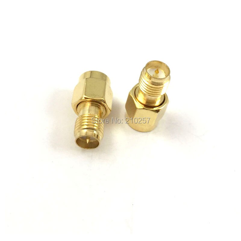 1pcs SMA-SMA RF coaxial adapter SMA Male to RP SMA Female Connector