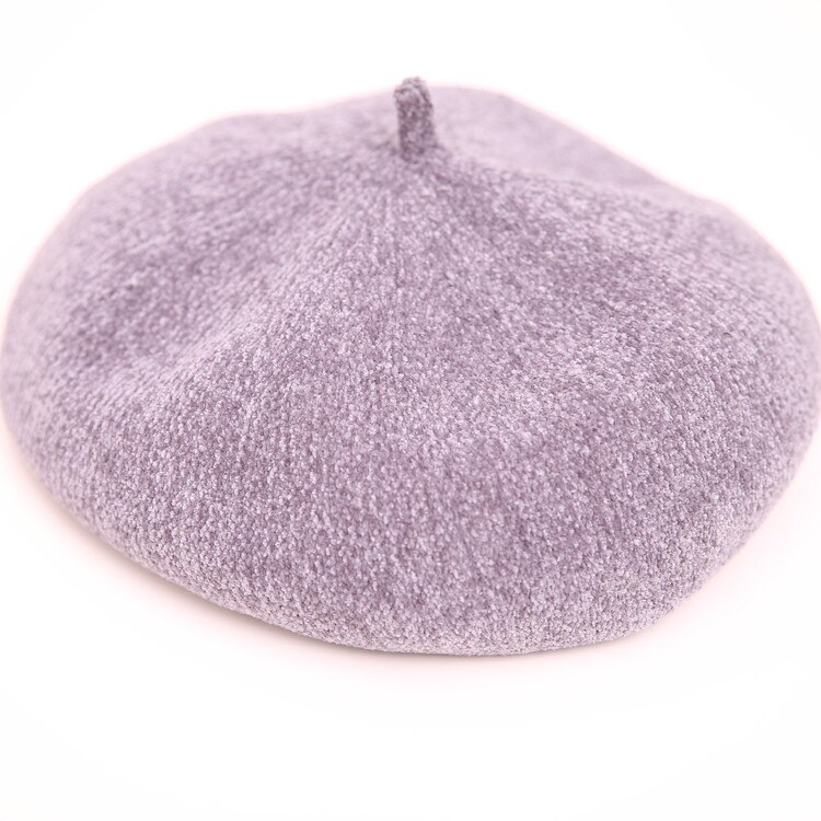 Franse Kunstenaar Ronde Baret Caps Herfst Meisjes Vrouwelijke Casual Katoen Chenille Baretten Caps Pet Gorros: gray