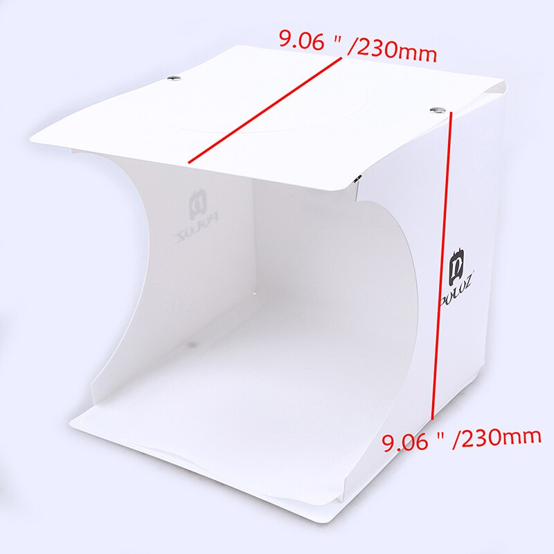 1Pc Folding Lightbox Double LED Light Soft Box Photography Photo Studio Softbox Photo Background Kit Accessories White
