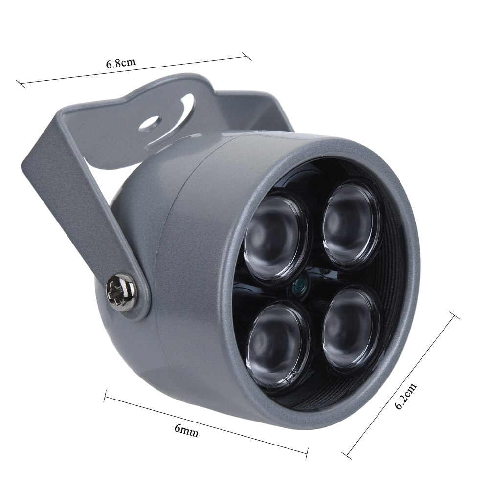Hamrolte-luz de relleno potente, lámpara IR de hasta 20M de distancia IR para cámara CCTV, sistema de seguridad de cámara IP, 4 unidades