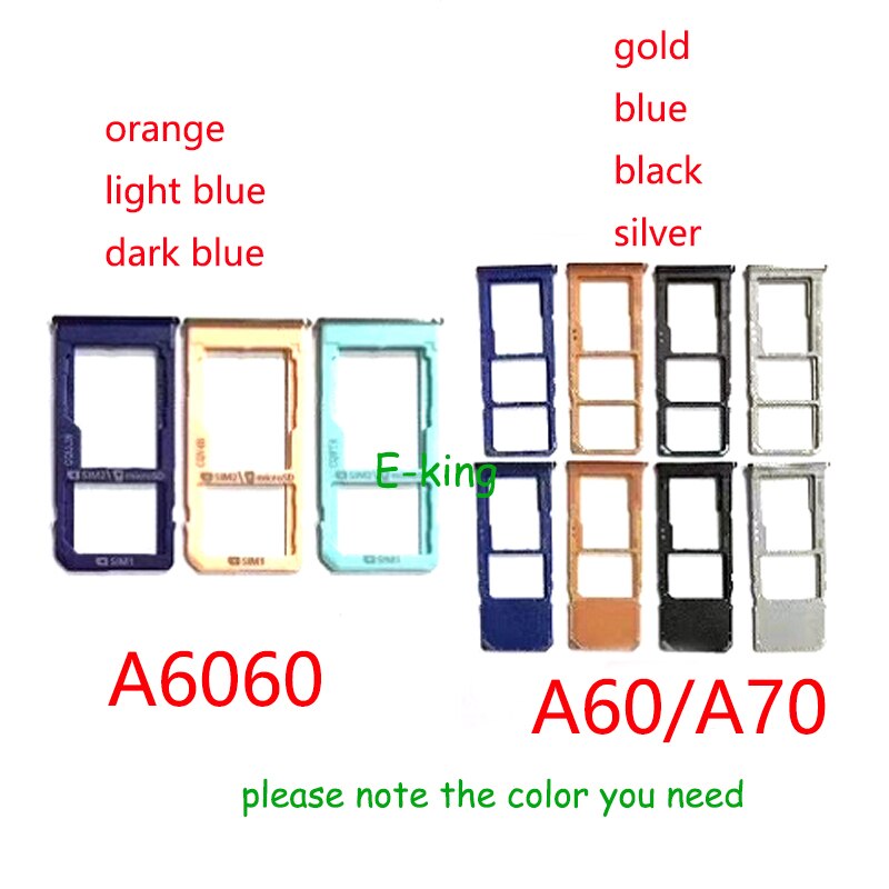 For Samsung Galaxy A6060 A60 A70 A80 A90 A605F A705F A805F A905F Sim Card Slot Tray Holder Sim Card Reader Socket