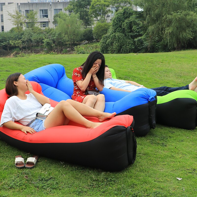 Bedste oppustelige lounger bærbar hængekøje air sofa og camping stol ideel oppustelig sofa og strand stol camping airbag
