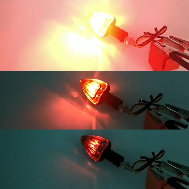 2 pièces Universel De Clignotant de Moto De Moto LED Feux Arriere Clignotant Indicateur Feu arrière Moto Flèche Ambre Lampe