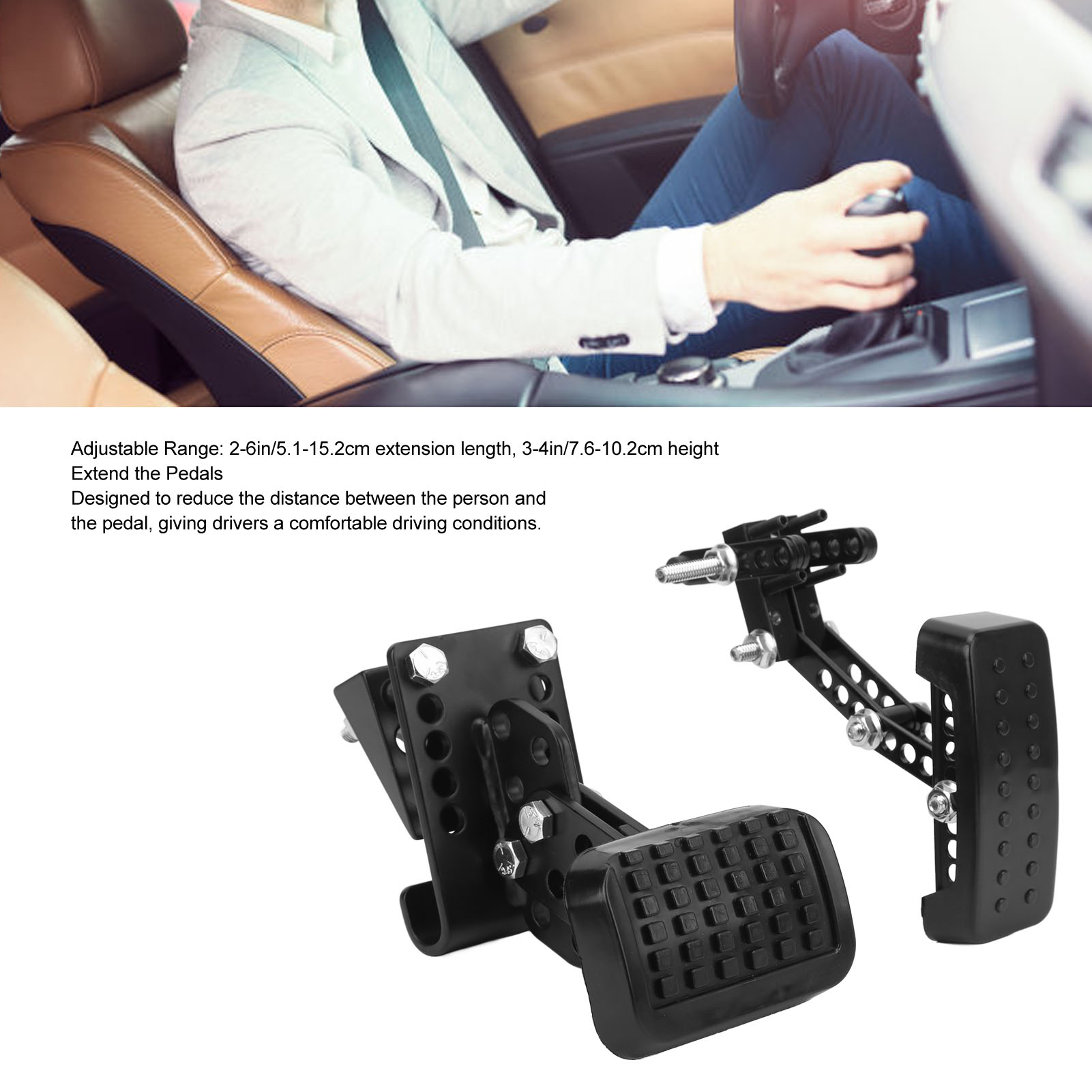 Gas and Brake Pedal Extenders Sedan Anti Slip Accelerator Brake Pedal Extensions for Most Cars Gas and Brake Pedal Extenders