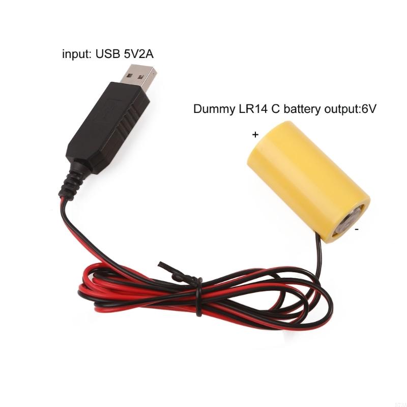 573a USB Power Converter Battery Vervang 4pcs 1.5V LR14 C