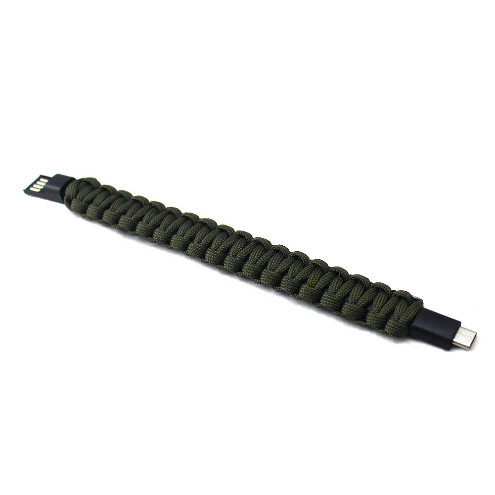 Telefon Geflochtene Armband Schnelle Portable Outdoor Draht Daten Kabel Wearable Wrist USB Lade Typ C Zubehör Für HUAWEI