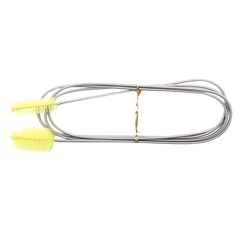 Buisreinigingsborstel een/dubbele uiteinde aquariumfilterpomp pijpslang flexibel: Geel / S