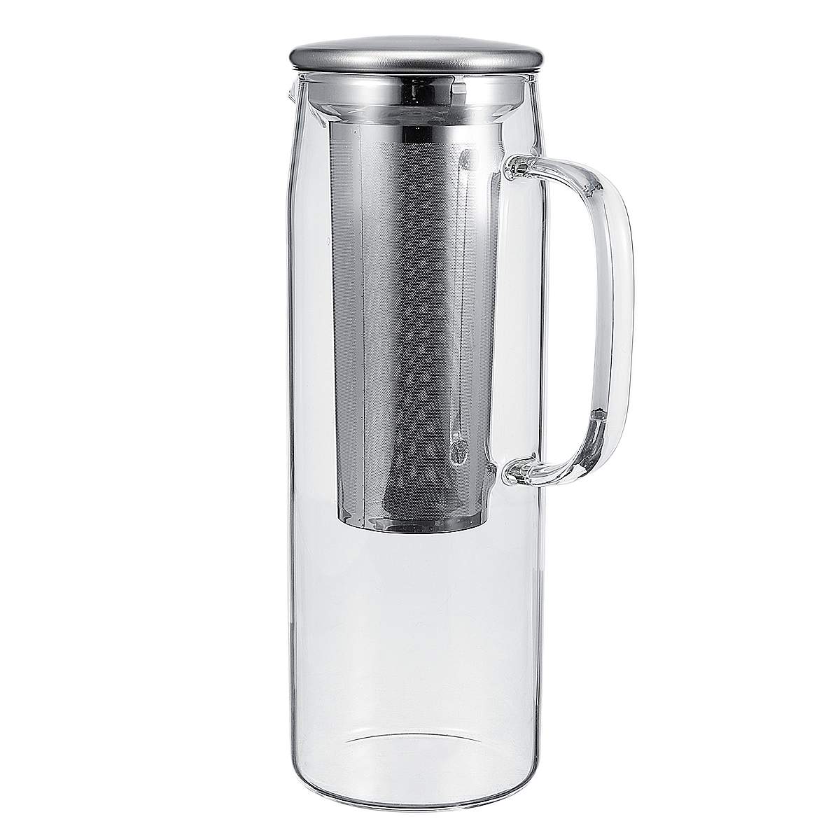 Glass Cold Brew Coffee Pot 1500ml Iced Coffee Maker Pot Tea Infuser Kettle Filter Cafe Drip Coffee Pot Drinkware Coffee Kettle