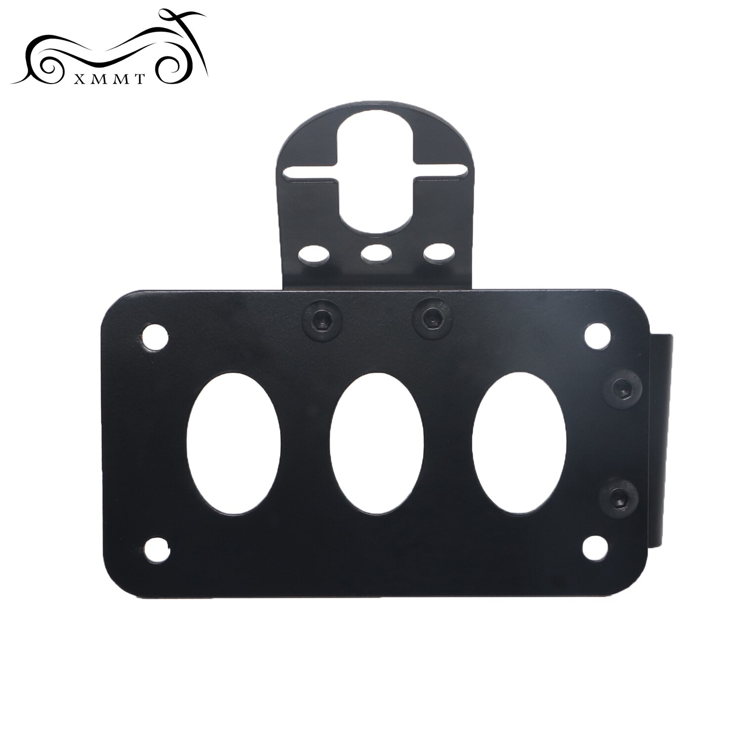 Motorfiets Zwart Achterlicht Kentekenplaathouder Side Mount Beugel Voor Harley Chopper & Cruiser & Bobber