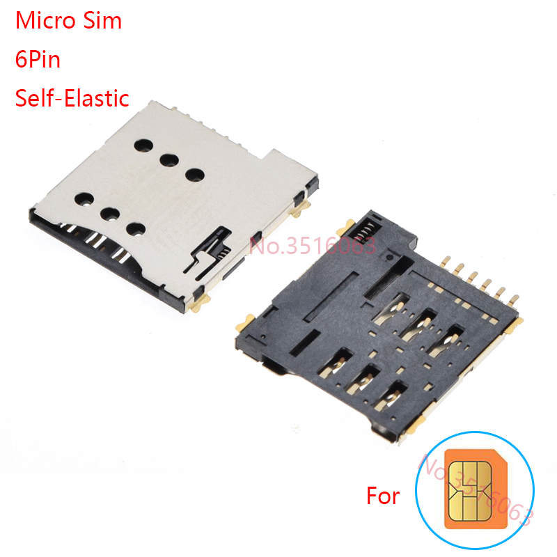 2/5/10Pcs Mini/Micro/Nano SD/Sim Card Holder 6/7/8/9/10Pin Sim Slot Socket Connector Push/Self-Elastic/Pop-Up/Clamshell/Pull-Out: black / 5-9Pcs