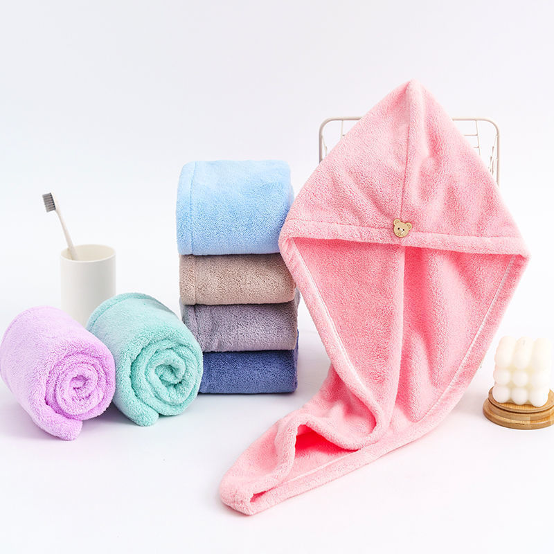 Toallas de baño de secado rápido para mujer, gorro de microfibra, toalla de secado rápido, turbante
