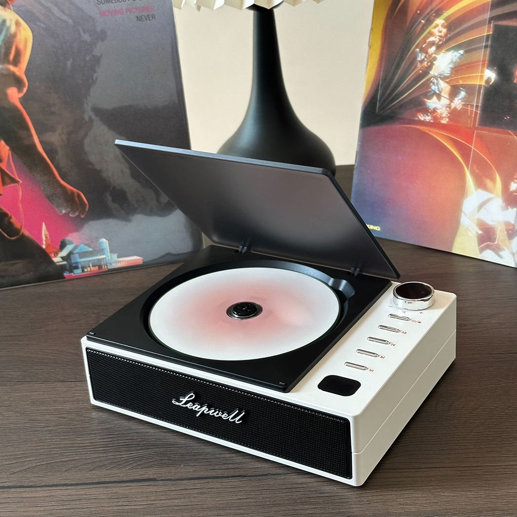 Tragbarer CD-Player Bluetooth Walkman Verlustfreier Stereo-CD-Player Eingebauter Lautsprecher Vintage CD-Disk-Album-Player All-in-One-Player
