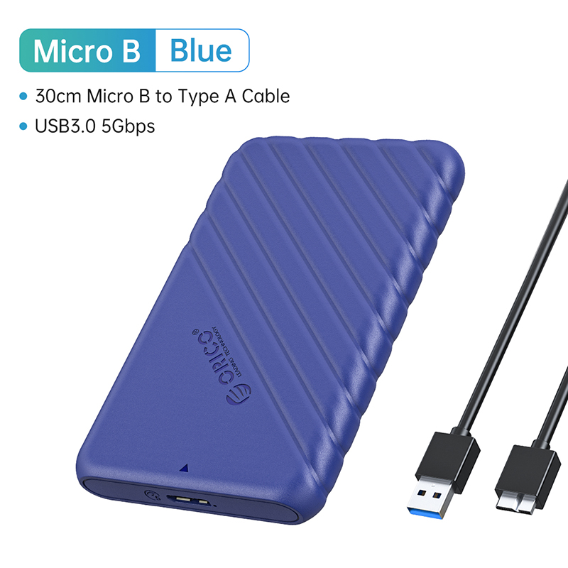 ORICO HDD Case 2.5'' SATA to USB 3.0 Hard Drive Enclosure for 2.5 Inch SSD Disk HDD Box 6TB Storage Case External HDD Enclosure: grey