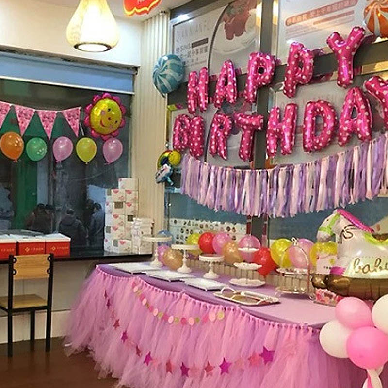 Table Skirt Simple Table Skirt for Wedding Birthday Home Decoration Tulle Table Skirt for Christmas Party Table Cloth