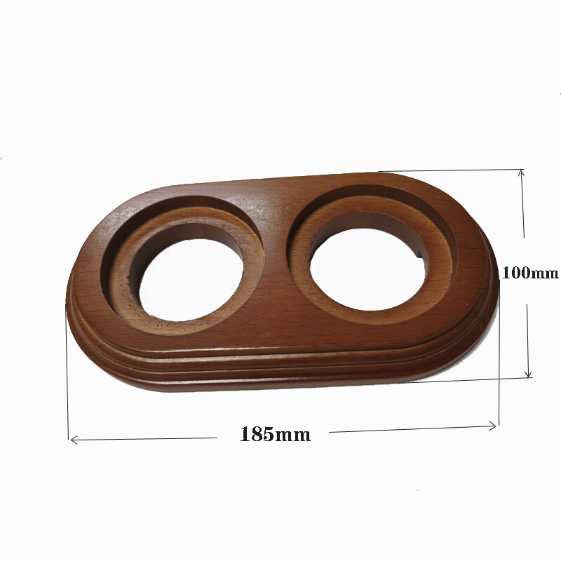 Home Improvement Retro Switch Socket Wooden Base Wall Lamp 1-3 Gang Power Switch EU Socket Wooden Base: 2-Gang Brown