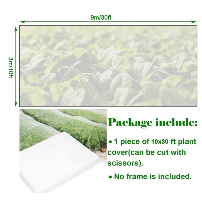 Plant Covers Row Cover Garden Fabric Frost Cloth Blanket for Raised Beds Outdoor Vegetable Winter Protection Accessories
